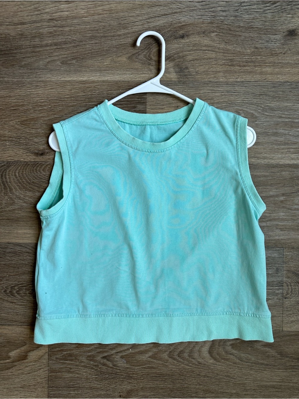 Mint Green 100% Cotton Muscle Tank Top Women’s Size‎ Small Cropped Tee